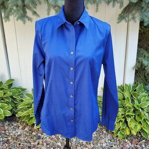 Banana Republic Royal blue Fitted Button Down Shirt Size 14